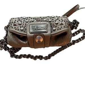Marciano Pewter Studded Leather handbag